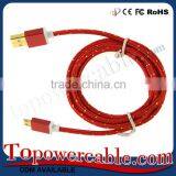 New Style Portable Fabric Braided Flat Usb Male To 3.5Mm Female Cable thumbnail-3