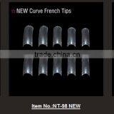 Wholesales 500pcs/box White/Clear/natural White Duck Feet Nail Tips Half Cover#FN01