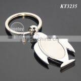 Promotional High Quality Zinc Alloy Custom Or Wholesale Blank Silver Metal Penguin Keychain