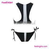 Burst Fashion Waisted Wave Point Push-up Bikini Sets thumbnail-1