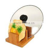 Practical Top Quality Kitchen Bamboo Pot Lid Holder thumbnail-5