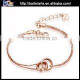 Fashion Women's S925 Bracelet,925 Sterling Silver Rose Gold Bracelet Quality Choice thumbnail-1