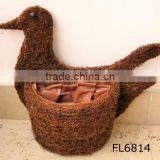 Rattan Animal Planter