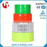 colorful High visibility fluorescent warning reflective PVC crystal material tape