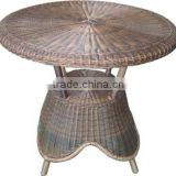 full woven outdoor rattan table