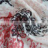 Floral Printed Polyester Scarf With Tassel thumbnail-3