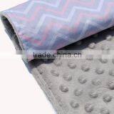 60pcs MOQ Embroidered Baby Burp Cloth Made of Minky Dot and Cotton thumbnail-3