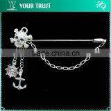 Ribbon Crystal Rhinesone Plating Silver Metal Pin Fashion Decorative Brooches thumbnail-4