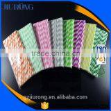 25 Pcs Opp Bag Colorful Stripe Paper Straws