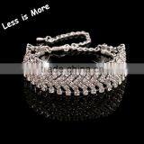 2015 New Wholesale Rhinestone Pave Crystal Chain Bead Bangle Bracelet thumbnail-1