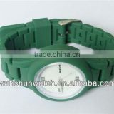 2013 best selling cheap promotional geneva silicone watch wholesale factory in dongguan