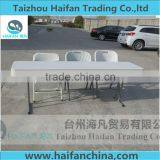 High Quality HDPE 183cm White Meeting Table/special Table for Conference With Removable Legs thumbnail-1