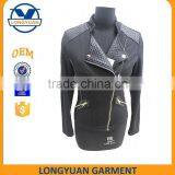 Hot Sale Zipper Fashion pu Leather Jacket for Woman thumbnail-1