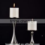 Iron votive candle holder with clear glass and nickel plated finishing