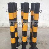 Black and Yellow Steel Warning Column