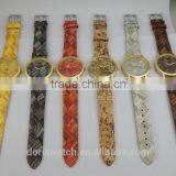 Cheap Top Sell Leather WOODEN Print Fashion Unisex Wrist Watches thumbnail-4