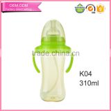 Best selling milk feeder large capacity 10oz 310ml ppsu baby feeding bottle handless