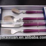 72 PCS Home Plastic Handle Stainless Steel Flatware Set KX-P022 thumbnail-6