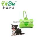 XH custom biodegradable dog waste bag with green dispenser holder