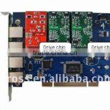 Asterisk FXO/FXS Analog PCI Card With 4 Ports Available,Etross CT-400P