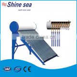 Pressurized pre-heated solar water heater with high grade copper