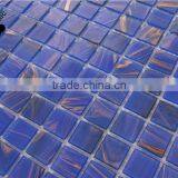 MB SMH01 Golden Line Blue Tile Design Cheap Mosaic Wall Tile Blue Mosaic Bathroom Tile China Glass Mosaic thumbnail-1