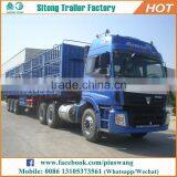 Sitong 3 Axles Stake Bulk Semi Trailer 40t 60t Livestock Trailer for Agricultural Product thumbnail-1