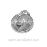 Wholesale Latest Fashion Silver Color Custom Sublimation Stainless Steel Finger Ring thumbnail-3