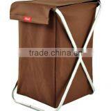 Household Essentials Single Rolling Laundry Hamper With 600D Oxford Cloth+aluminium Rack thumbnail-1