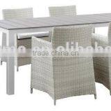 Sigma Cheap Restaurant Furniture Rattan Garden Dining Sets Outdoor Table and Chairs thumbnail-1