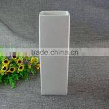 Stocklot Cheap Rectangular White Porcelain Flower Vase thumbnail-2