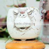 Mini White Zodiac Animal Decorative Succulent Ceramic Flower Pots thumbnail-5
