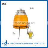 Clear Cone Glass Wine Liquor Grain Dispenser and Glass Lid With/without Metal Stand thumbnail-1