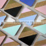 Geometric Cork Coasters Colorful Printed Quare Coaster Set Cup Coasters Cork thumbnail-3