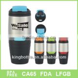 Wholesale promotion eco-friendly life stainless steel double walled travel coffee mug with top