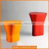 Modern Chair Fiberglass Triangle Stool Chair thumbnail-1