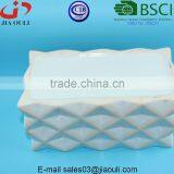 Glazed White and Wash Ceramic Rectangle Sucuulent Plant Pot/Cactus Flower Pot thumbnail-6