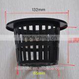 4'' Inchs Large Size Plastic Hydroponic System Black Planting Pots thumbnail-2