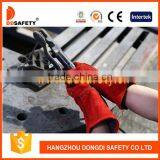 DDSAFETY 2017 New Style Welding Gloves For Welders Long Leather Gloves Cow Split Glove thumbnail-1