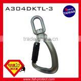 A304DKTL-3 Medium Aluminum Alloy Swivel Eye 25kN Load Indicator Snap Triple Lock Hook thumbnail-1