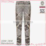 Newest Fashion Jeans Print Pattern Beaded Capris Skinny Pictures Sexy Jeans Women thumbnail-1