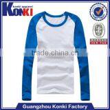 Bule Sleeve White Women Long Sleeve t Shirts thumbnail-1