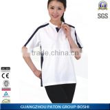 new design Short sleeve white polo shirt for women