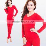 Custom 2014 New Winter Women's Modal Slim Sheath Long Johns Ladies Seamless Thermal Underwear O-neck Low Collar Top+pant Shapewe thumbnail-2