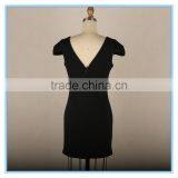 Elegant Ladies Bodycon Dress 2016 Open Back V Neck Midi Dress thumbnail-3