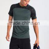MGOO New Design Dry Fit Sportwear Gym T-shirt Men Muscle Fitness Color Block T Shirt thumbnail-3