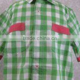 Boys Apple Green Plaid Shirt Cotton Fashion T Shirt thumbnail-3