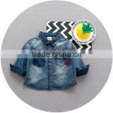 S17641A Children Jean Trench Coats Kids Denim Coats thumbnail-1