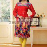 Yellow Latest Kurti Designs for Girls for Stitching 2015 thumbnail-2