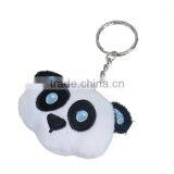 Plush Keychain & Keyring Panda Animal Silver Tone Black & White Emoji Pattern Carved 11cm x 5.9cm thumbnail-2